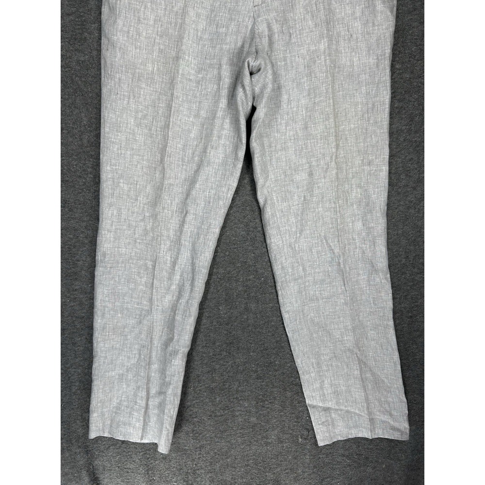 Joseph Abboud 100% Linen Dress Pants Slacks Men 36x34 Gray Beach Wedding Preppy - Picture 3 of 10
